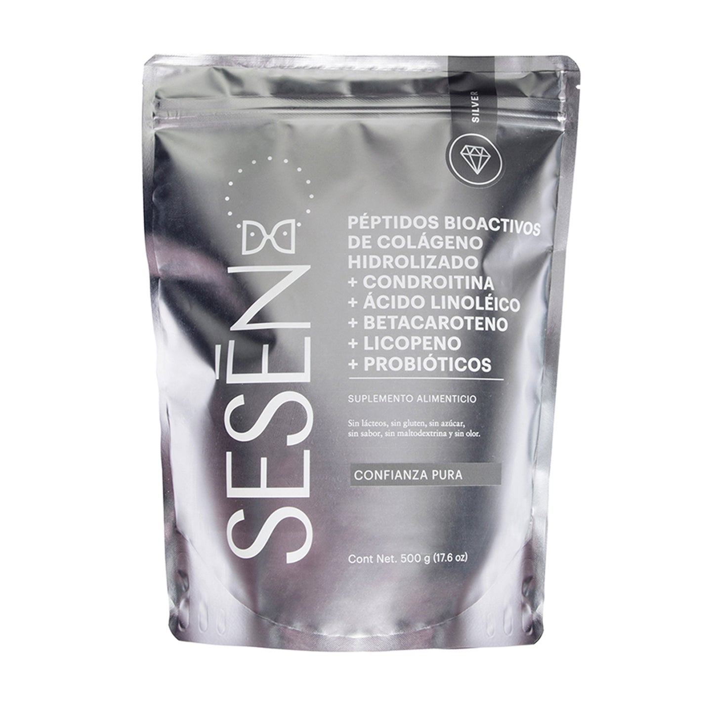 COLAGENO HIDROLIZADO SESEN SILVER (CONDROITINA,ACIDO LINOLÉICO,BETACAROTENO,LICOPENO,PROBIOTICOS)