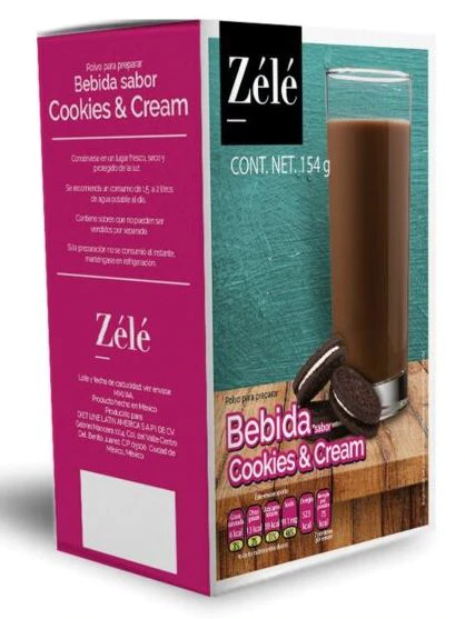 BEBIDA EN POLVO SABOR COOKIES AND CREAM ZELÉ